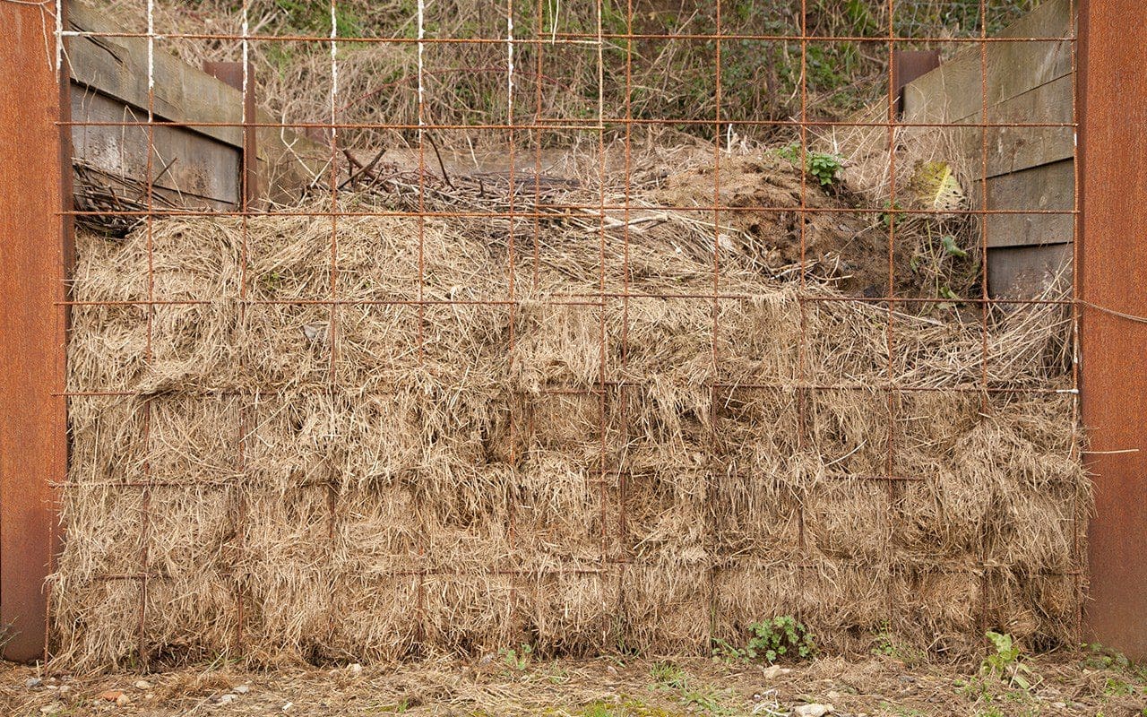 Compost heap at Dan Pearson's Somerset property