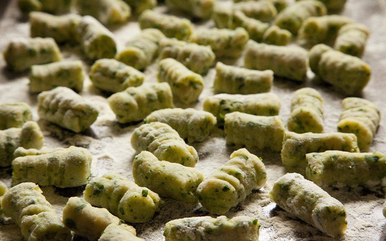 Wild garlic gnocchi