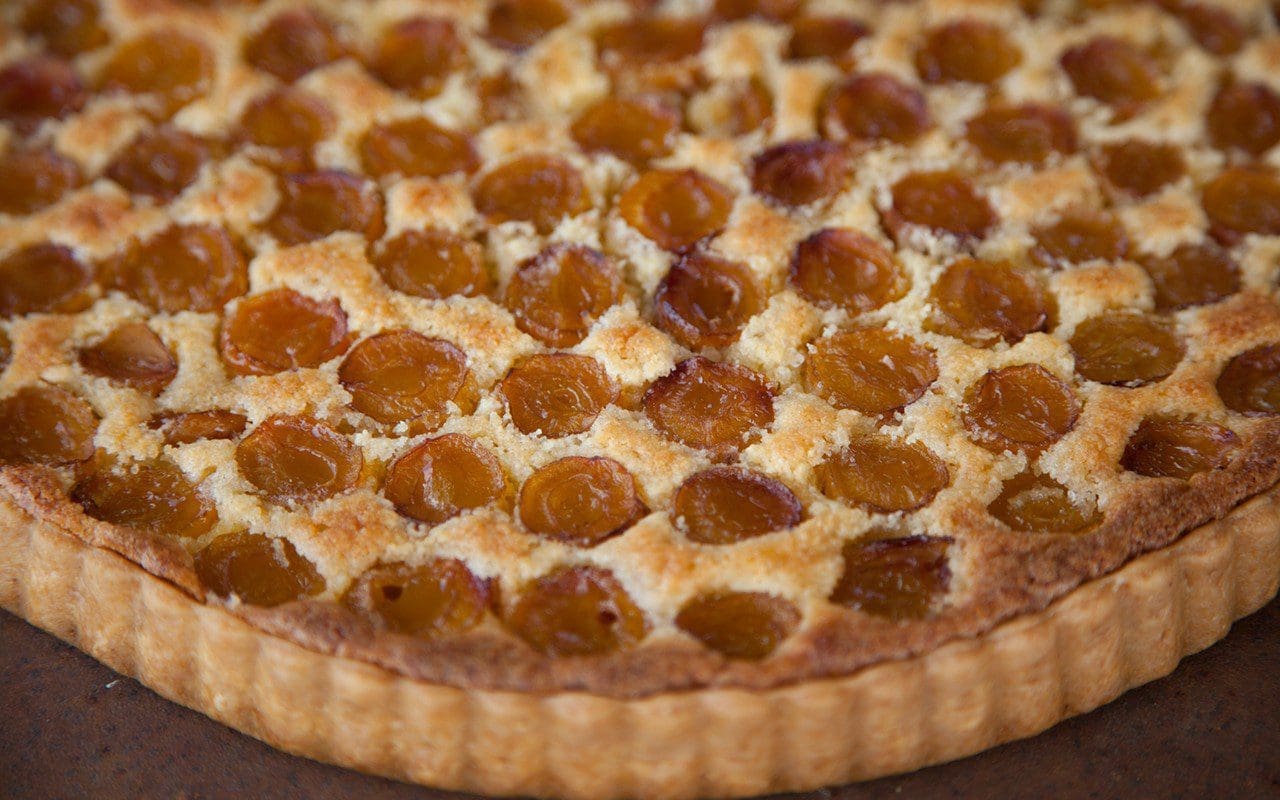 Mirabelle & Almond Tart. Photo: Huw Morgan