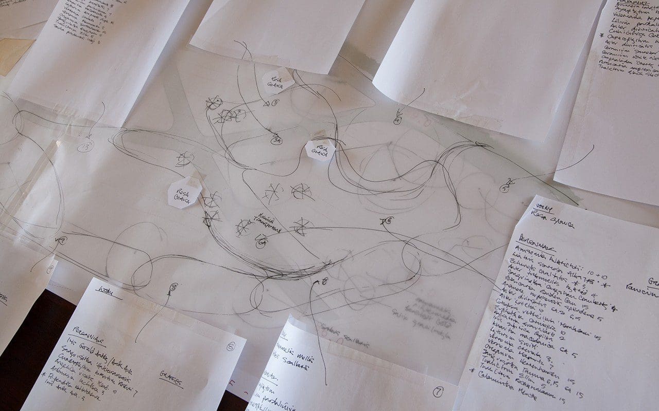 Freeform planting plan for Dan Pearson's new garden in Somerset