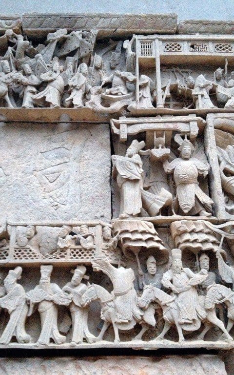 Detail of stone carving from one of the antique villas