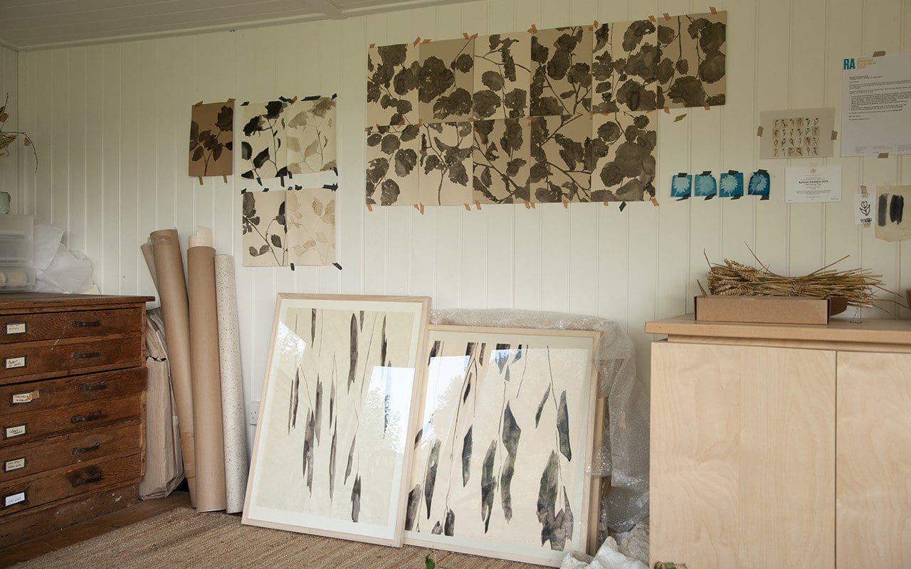 Lucy Auge's Somerset studio. Photo: Huw Morgan